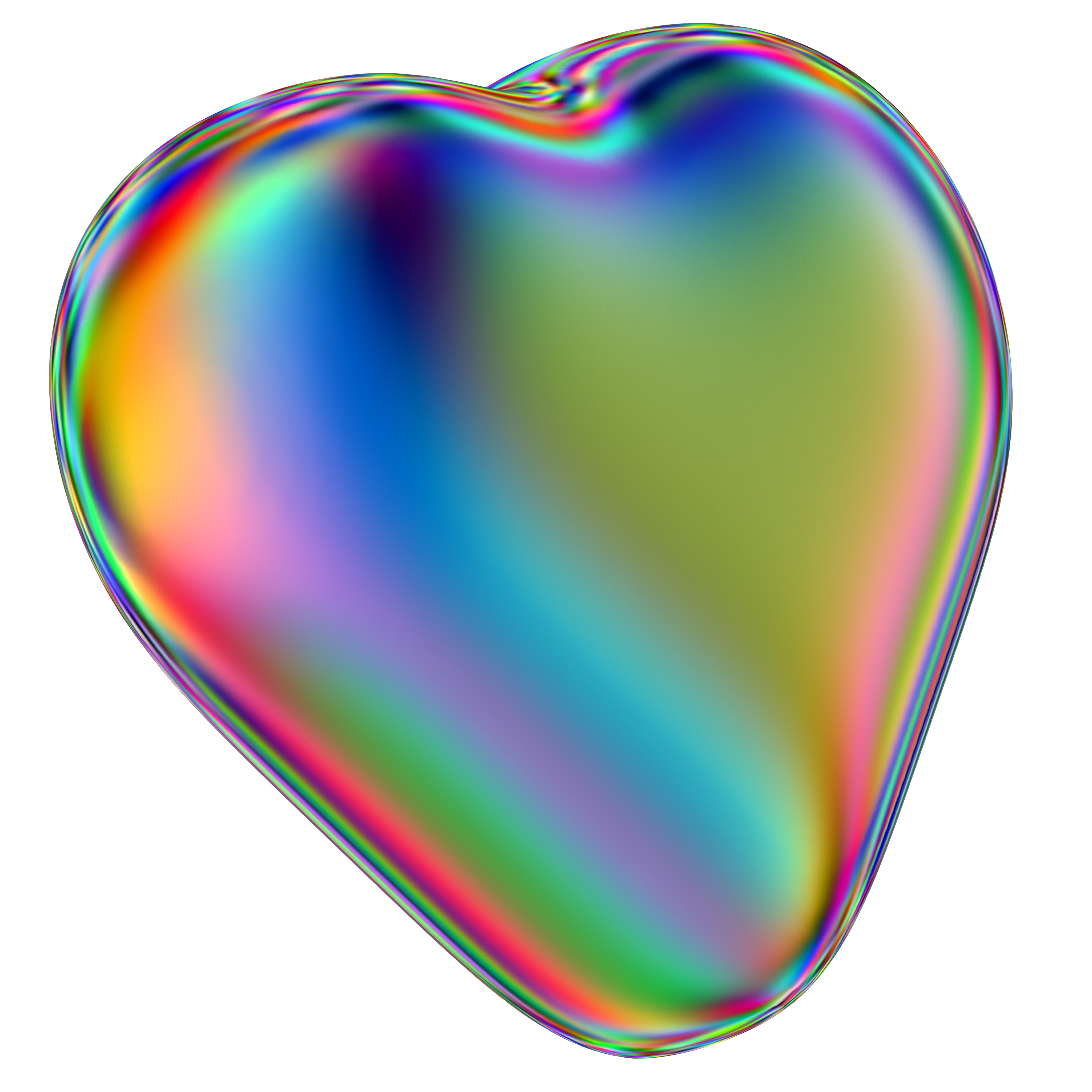 chromatic heart shape